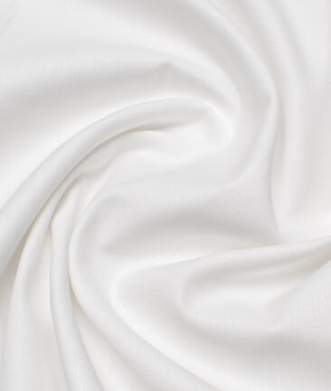 Arvind  Cotton Linen Solids Shirting Fabric (White)