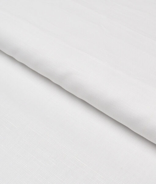 Arvind  Cotton Linen Solids Shirting Fabric (White)