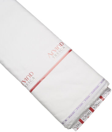 Arvind  Cotton Linen Solids Shirting Fabric (White)