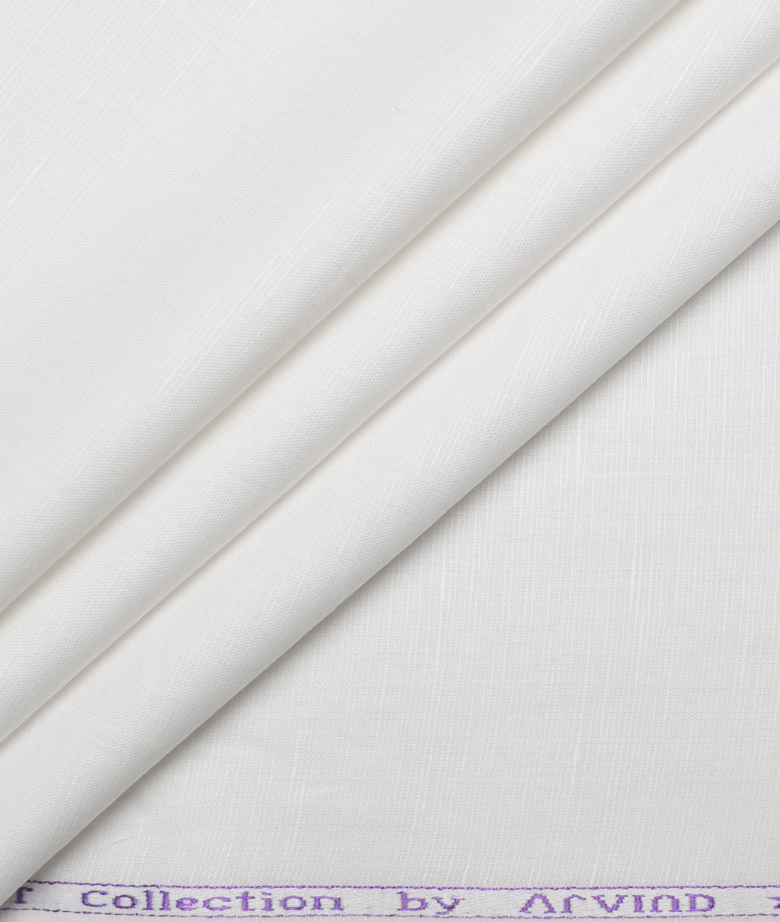 Arvind Cotton Linen Solids Shirting Fabric (White) Arvind Cotton Linen Solids Shirting Fabric (White)