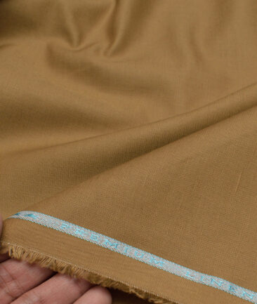 Cavallo by Linen Club  Cotton Linen Solids Shirting Fabric (Coffee Brown)