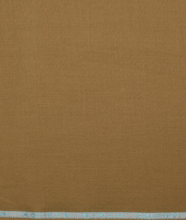 Cavallo by Linen Club  Cotton Linen Solids Shirting Fabric (Coffee Brown)