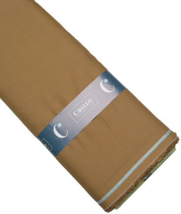 Cavallo by Linen Club  Cotton Linen Solids Shirting Fabric (Coffee Brown)
