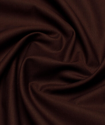 Cavallo by Linen Club  Cotton Linen Solids Shirting Fabric (Dark Chocolate Brown)