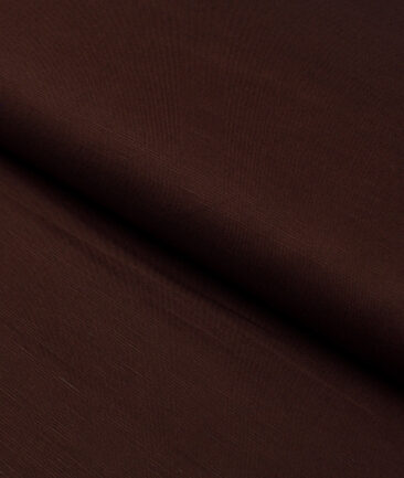 Cavallo by Linen Club  Cotton Linen Solids Shirting Fabric (Dark Chocolate Brown)