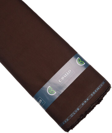 Cavallo by Linen Club  Cotton Linen Solids Shirting Fabric (Dark Chocolate Brown)