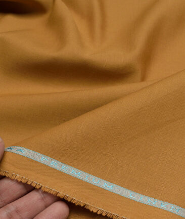 Cavallo by Linen Club  Cotton Linen Solids Shirting Fabric (Luxar Gold)