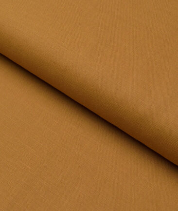 Cavallo by Linen Club  Cotton Linen Solids Shirting Fabric (Luxar Gold)