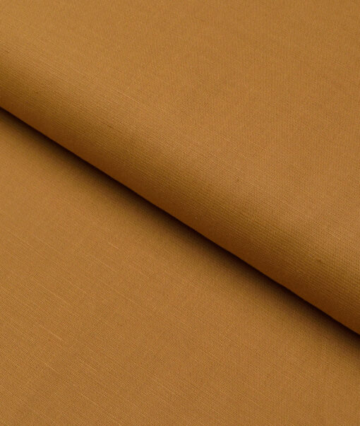 Cavallo by Linen Club  Cotton Linen Solids Shirting Fabric (Luxar Gold)