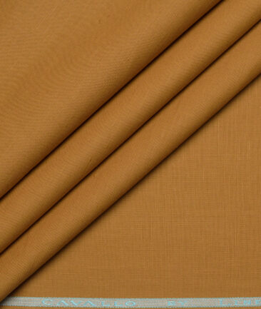 Cavallo by Linen Club  Cotton Linen Solids Shirting Fabric (Luxar Gold)