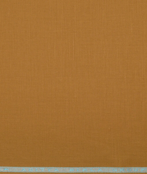 Cavallo by Linen Club  Cotton Linen Solids Shirting Fabric (Luxar Gold)