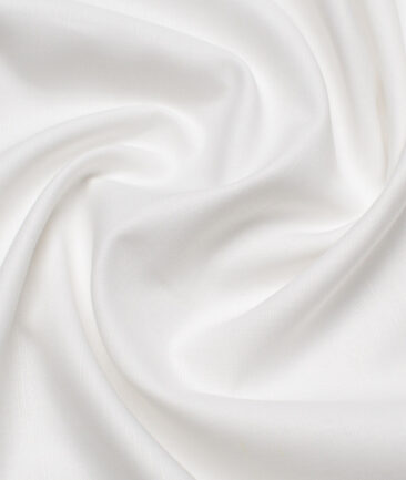 Cavallo by Linen Club  Cotton Linen Solids Shirting Fabric (White)