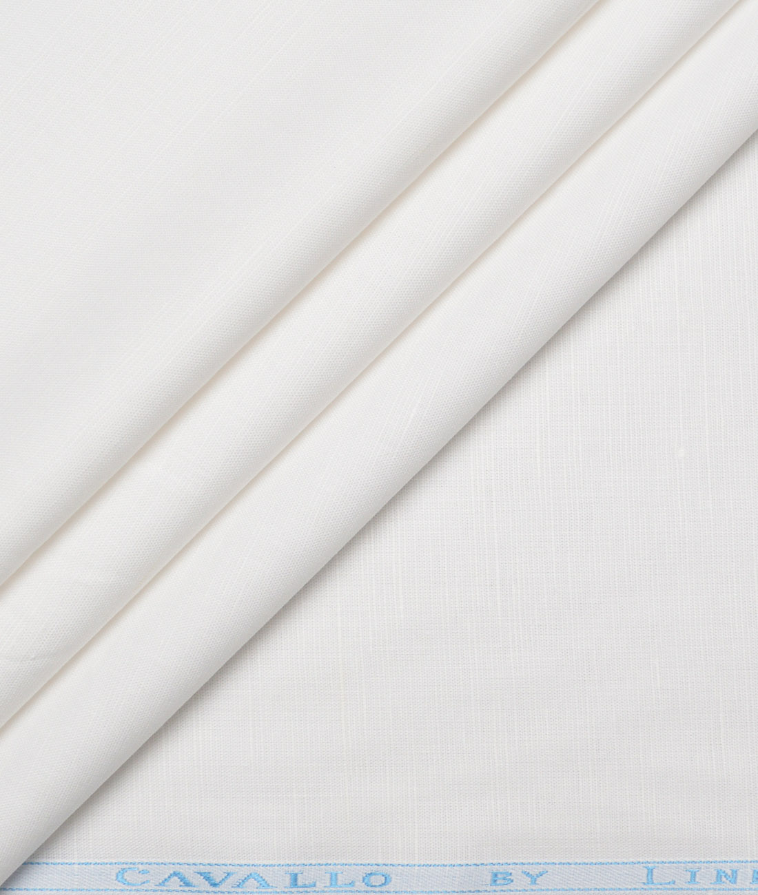 Cavallo by Linen Club Cotton Linen Solids Shirting Fabric (White) Cavallo by Linen Club Cotton Linen Solids Shirting Fabric (White)