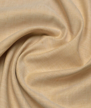 Cavallo by Linen Club  Cotton Linen Solids Shirting Fabric (Desert Sand Beige)