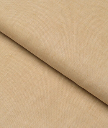 Cavallo by Linen Club  Cotton Linen Solids Shirting Fabric (Desert Sand Beige)