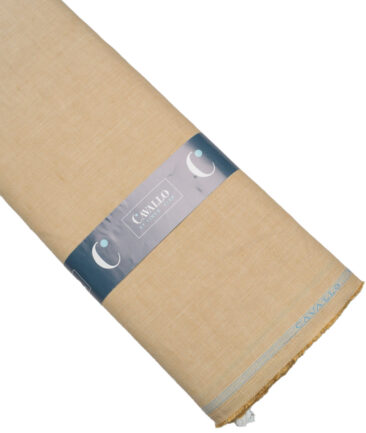 Cavallo by Linen Club  Cotton Linen Solids Shirting Fabric (Desert Sand Beige)