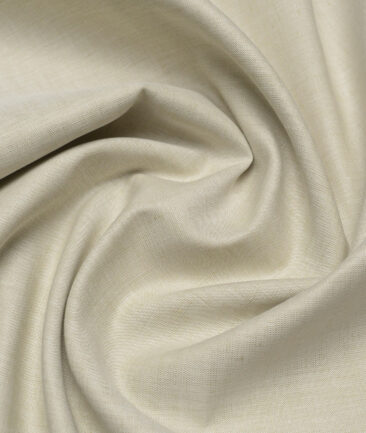 Cavallo by Linen Club  Cotton Linen Solids Shirting Fabric (Moon Mist Beige)