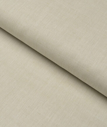 Cavallo by Linen Club  Cotton Linen Solids Shirting Fabric (Moon Mist Beige)