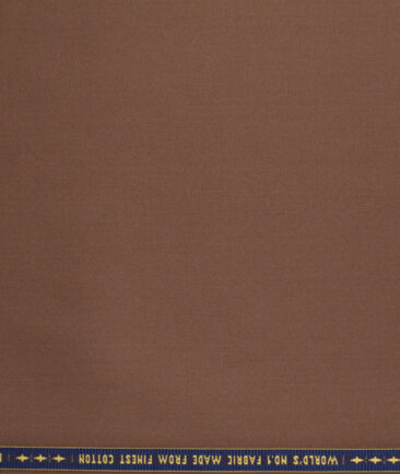 Luthai Cotton Solids Shirt or Kurta Pajama Fabric (Copper Brown) - Image 5