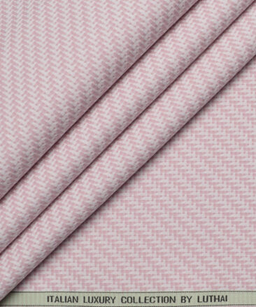 Luthai  Supima Cotton Structured Shirting Fabric (Pink)