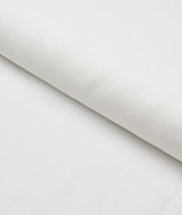 Raymond  Cotton Linen Solids Shirting Fabric (White)