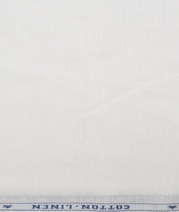 Raymond  Cotton Linen Solids Shirting Fabric (White)