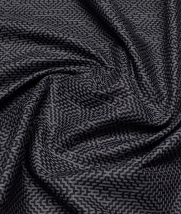 Reid & Taylor  Giza Cotton Self Design Shirting Fabric (Grey)