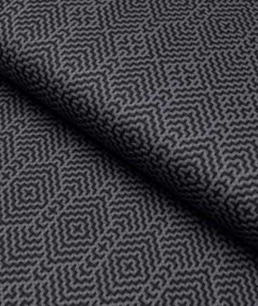 Reid & Taylor  Giza Cotton Self Design Shirting Fabric (Grey)