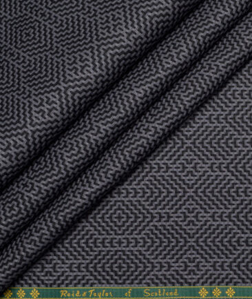 Reid & Taylor  Giza Cotton Self Design Shirting Fabric (Grey)