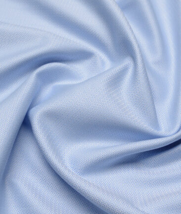 Reid & Taylor  Giza Cotton Structured Shirting Fabric (Sky Blue)