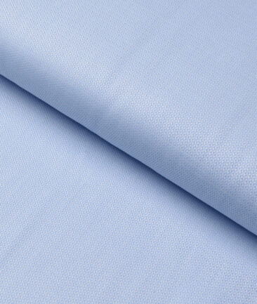 Reid & Taylor  Giza Cotton Structured Shirting Fabric (Sky Blue)