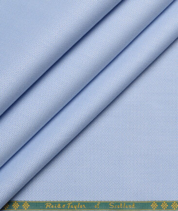 Reid & Taylor  Giza Cotton Structured Shirting Fabric (Sky Blue)