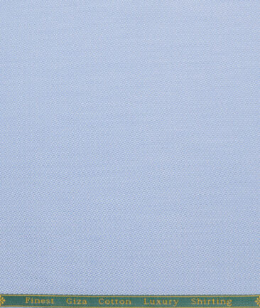 Reid & Taylor  Giza Cotton Structured Shirting Fabric (Sky Blue)