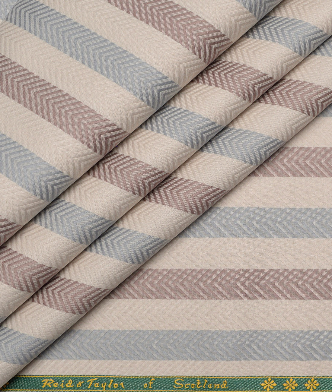 Reid & Taylor Giza Cotton Striped Shirting Fabric (Beige & Grey) Reid & Taylor Giza Cotton Striped Shirting Fabric (Beige & Grey)
