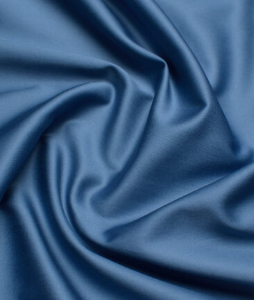 Reid & Taylor  Giza Cotton Solids Shirt or Kurta Pajama Fabric (Celestial Blue) - Image 3
