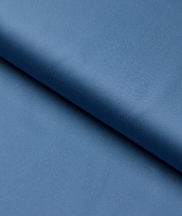 Reid & Taylor  Giza Cotton Solids Shirt or Kurta Pajama Fabric (Celestial Blue) - Image 4