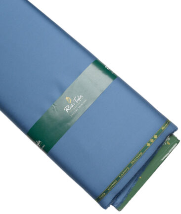 Reid & Taylor  Giza Cotton Solids Shirt or Kurta Pajama Fabric (Celestial Blue) - Image 6