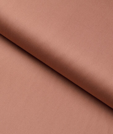 Reid & Taylor  Giza Cotton Solids Shirt or Kurta Pajama Fabric (Coral Orange) - Image 4