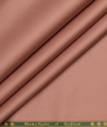 Reid & Taylor  Giza Cotton Solids Shirt or Kurta Pajama Fabric (Coral Orange)