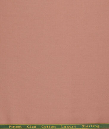 Reid & Taylor  Giza Cotton Solids Shirt or Kurta Pajama Fabric (Coral Orange) - Image 5