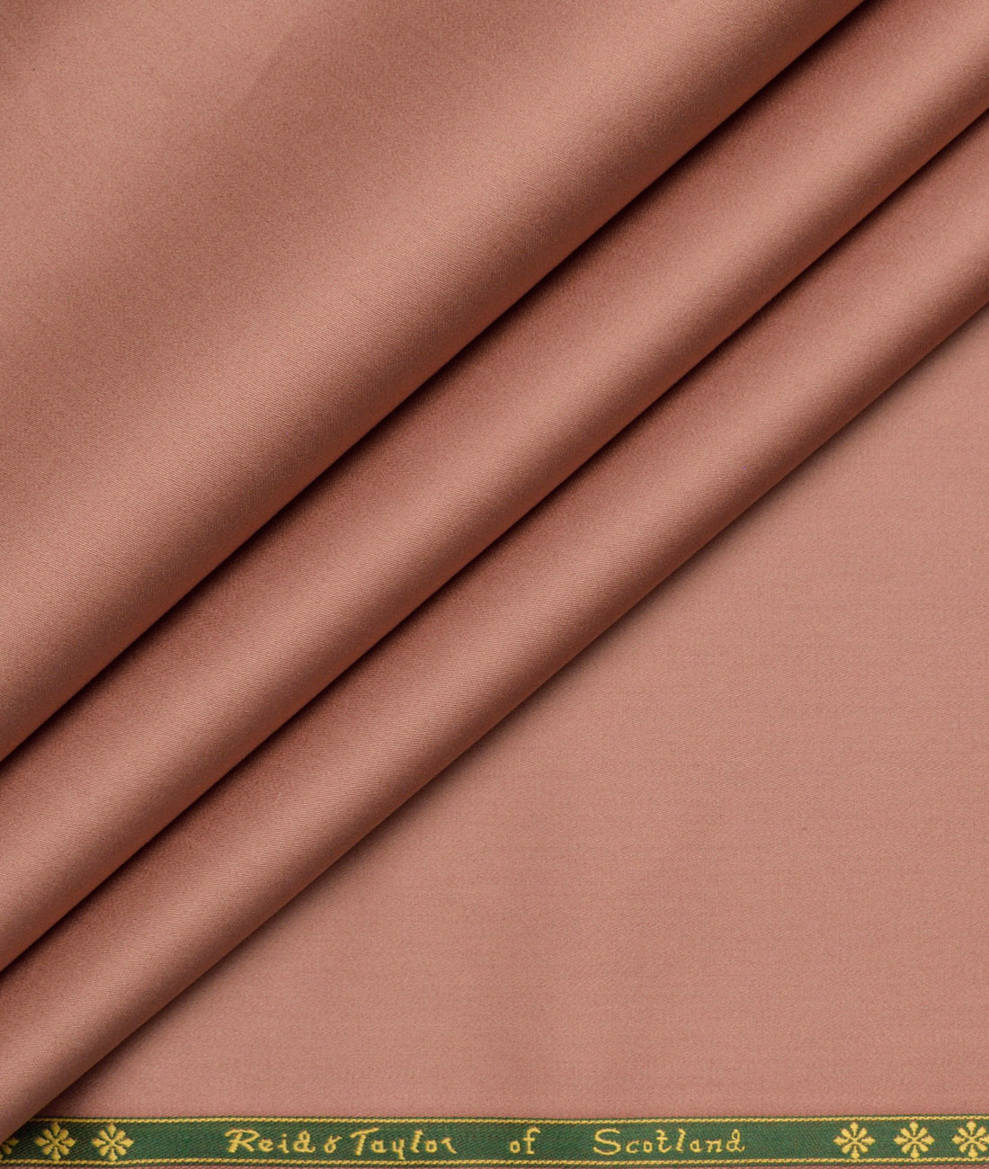 Reid & Taylor Giza Cotton Solids Shirt or Kurta Pajama Fabric (Coral Orange) - Image 1