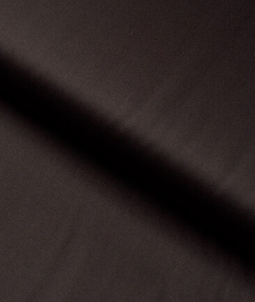 Reid & Taylor  Giza Cotton Solids Shirt or Kurta Pajama Fabric (Dark Chocolate Brown) - Image 4