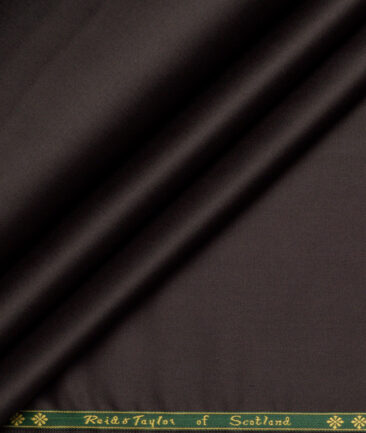 Reid & Taylor  Giza Cotton Solids Shirt or Kurta Pajama Fabric (Dark Chocolate Brown)