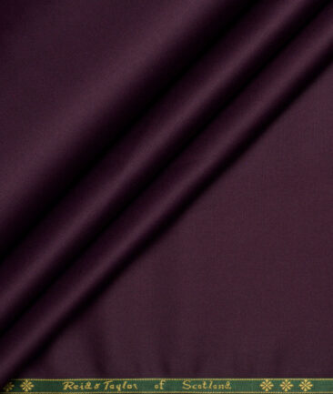 Reid & Taylor  Giza Cotton Solids Shirt or Kurta Pajama Fabric (Dark Purple)