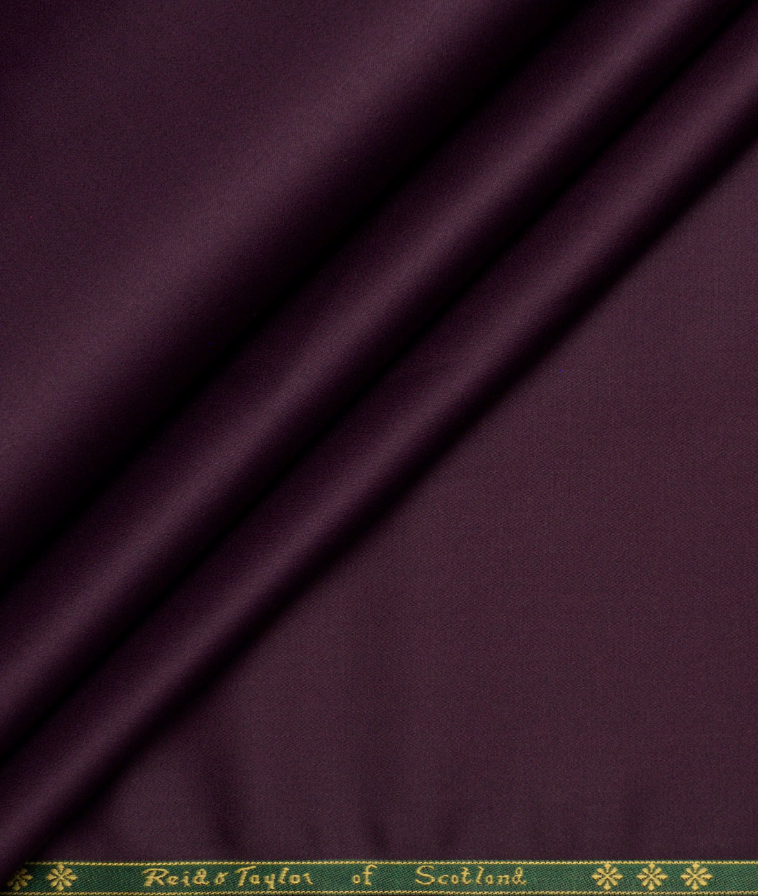 Reid & Taylor Giza Cotton Solids Shirt or Kurta Pajama Fabric (Dark Purple) - Image 1