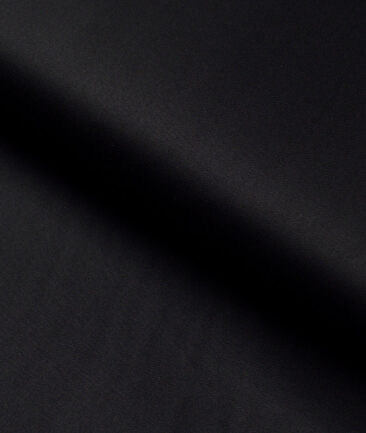Reid & Taylor  Giza Cotton Solids Shirt or Kurta Pajama Fabric (Jet Black) - Image 4