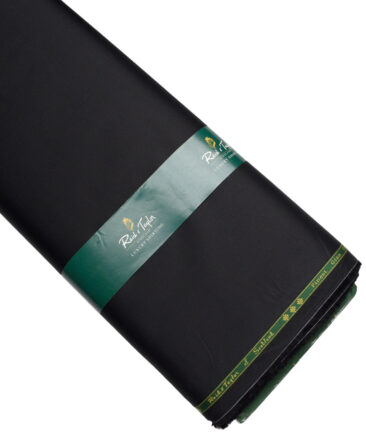 Reid & Taylor  Giza Cotton Solids Shirt or Kurta Pajama Fabric (Jet Black) - Image 6