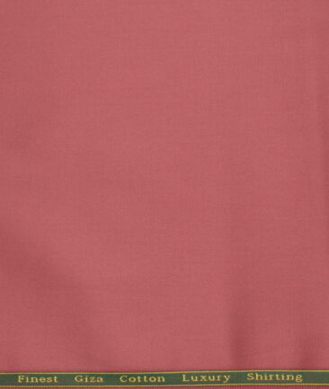 Reid & Taylor  Giza Cotton Solids Shirt or Kurta Pajama Fabric (Light Caramine Pink) - Image 5