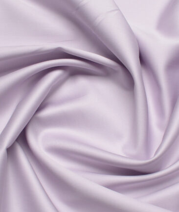 Reid & Taylor  Giza Cotton Solids Shirt or Kurta Pajama Fabric (Light Lavander Purple) - Image 3