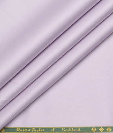 Reid & Taylor  Giza Cotton Solids Shirt or Kurta Pajama Fabric (Light Lavander Purple)